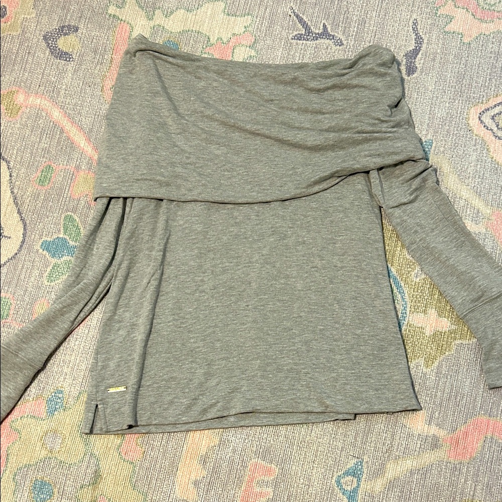 Lilly Pulitzer Gray Off the Shoulder Sweatshirt